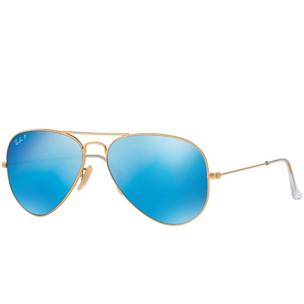 Ray Ban Polarized Aviator Mirror Sunglasses
